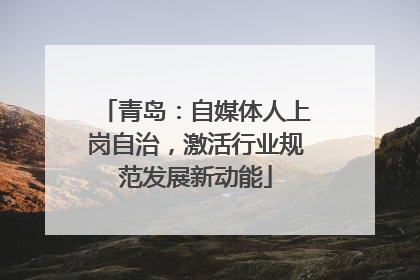 青岛：自媒体人上岗自治，激活行业规范发展新动能